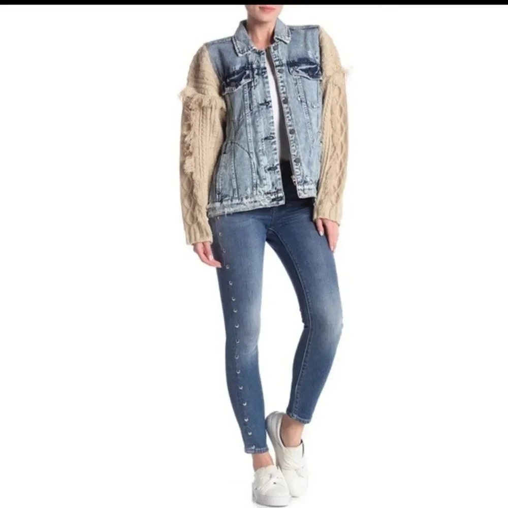 Blank NYC Studded Mid Rise Skinny Jeans